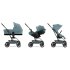 Carucior 3 in 1 pentru copii Cybex Gold Eezy S Twist +2, cu landou si scoica Cloud G Plus, Stormy Blue cu cadru Taupe - 2