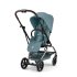 Carucior 3 in 1 pentru copii Cybex Gold Eezy S Twist +2, cu landou si scoica Cloud G Plus, Stormy Blue cu cadru Taupe - 6