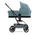 Carucior 3 in 1 pentru copii Cybex Gold Eezy S Twist +2, cu landou si scoica Cloud G Plus, Stormy Blue cu cadru Taupe - 3