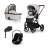 Carucior 4 in 1 pentru copii, Cavoe MOI XL, cu scoica Cybex Cloud G Plus si Baza G, Ecru - 1