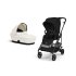 Cybex Melio Carbon Детска количка 2 в 1, модерна, с кош за носене, Canvas White - 1
