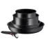 Tefal Ingenio Black Stone Комплект от 5 части: Тиган 22/28 см, Тенджери 16/20 см, Подвижна дръжка, Mineralia+, Индукция, черен - 1