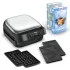 Сандвич машина Tefal Snack Collection Precision, 700 W, регулируем термостат, 2 комплекта чинии, сребристо/черно - 1