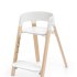 Καρεκλάκι φαγητού Stokke Steps με σετ μωρού, δίσκο και ζώνες, μοντέρνος και εργονομικός σχεδιασμός, λευκό/φυσικό - 2