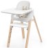 Καρεκλάκι φαγητού Stokke Steps με σετ μωρού, δίσκο και ζώνες, μοντέρνος και εργονομικός σχεδιασμός, λευκό/φυσικό - 1