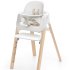 Καρεκλάκι φαγητού Stokke Steps με σετ μωρού, δίσκο και ζώνες, μοντέρνος και εργονομικός σχεδιασμός, λευκό/φυσικό - 3
