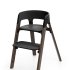 Καρεκλάκι φαγητού Stokke Steps με σετ μωρού, δίσκο και ζώνες, μοντέρνος και εργονομικός σχεδιασμός, μαύρο / ζεστό καφέ - 5