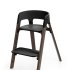 Καρεκλάκι φαγητού Stokke Steps με σετ μωρού, δίσκο και ζώνες, μοντέρνος και εργονομικός σχεδιασμός, μαύρο / ζεστό καφέ - 4