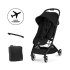 Pachet promotional Cybex Gold Orfeo, cu bara si geanta de transport, Magic Black cu cadru Black - 1