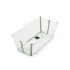 Сгъваема бебешка вана Stokke Flexi Bath 0-4 години, компактна и преносима, прозрачно зелена - 1