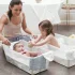 Set Cadita Pliabila Stokke Flexi Bath 0-4 Ani cu Suport Nou Nascuti, Compact si Ergonomic, Sandy Beige - 5