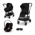 Παιδικό καρότσι Cybex Melio Carbon 3 σε 1, μοντέρνο, με πορτ-μπεμπέ και κέλυφος Cloud G Plus - 7