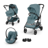 Παιδικό καρότσι Cybex Melio Carbon 3 σε 1, μοντέρνο, με πορτ-μπεμπέ και κέλυφος Cloud G Plus - 8