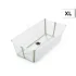 Stokke Flexi Bath X-Large Сгъваема бебешка вана, 0-6 години, просторна, прозрачно зелена - 1