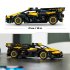 LEGO Technic Състезателна кола Bugatti 42151, Комплект за сглобяване на състезателна кола, с двигател W16, жълто и черно - 8