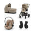 Carucior 3 in 1 Balios S Lux pentru copii, cu landou si scoica auto Cloud G Plus - Almond Beige cu cadru Taupe - 1
