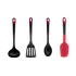Комплект кухненски прибори Tefal Ingenio K198S434, 4 части, термоустойчиви, пластмаса, черно/червено - 5