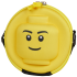 Geanta Rotunda LEGO 3D Minifigure Head 20187-1918, Rucsac de Umar, pentru Copii, 1L, Original, Galben - 1