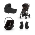 Carucior 3 in 1 Balios S Lux pentru copii, cu landou si scoica auto Cloud G Plus - Chocolate Brown cu cadru Taupe - 1