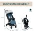 Carucior sport Chicco Glee, 0luni+, pliabil automat, sezut lat si spatar inclinabil, ultra-compact, Joyful Teal - 4