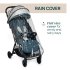 Детска количка Chicco Glee, 0+ месеца, автоматично сгъване, широка седалка и накланяща се облегалка, ултракомпактна, Joyful Teal - 7