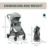 Carucior sport pentru copii Chicco Seety, 3 in 1, cu landou si scoica auto Kory Air Plus, Sage - 16