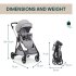 Carucior sport pentru copii Chicco Seety, 3 in 1, cu landou si scoica auto Kory Air Plus, Cloud - 6