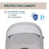 Carucior sport pentru copii Chicco Seety, 3 in 1, cu landou si scoica auto Kory Air Plus, Cloud - 14