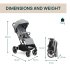 Carucior sport pentru copii Chicco Dolomiti, off-road, usor si versatil, Pebble - 2