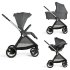 Carucior sport pentru copii Chicco Bellagio, 3 in 1, cu landou si scoica auto Kory Air Plus, Black Satin - 1