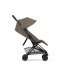 Carucior sport pentru copii Cybex Coya Comfort, compact, premium, Coconut Brown cu cadru Matt Black - 3