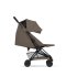 Carucior sport pentru copii Cybex Coya Comfort, compact, premium, Coconut Brown cu cadru Matt Black - 4