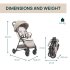 Carucior sport pentru copii Chicco Taormina, usor, confortabil, Sandshell - 2