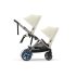 Carucior sport dublu pentru copii Cybex e-Gazelle S cu a doua unitate sport inclusa, electric, Seashell Beige cu cadru Taupe - 2