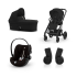 Carucior 3 in 1 Balios S Lux pentru copii, cu landou COT S si scoica auto Cloud G Plus - Moon Black cu cadru Black - 1