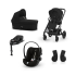 Carucior 4 in 1 Balios S Lux pentru copii, cu landou COT S, scoica auto Cloud G Plus si baza G, Moon Black cu cadru Black - 1