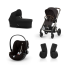 Carucior 3 in 1 Balios S Lux pentru copii, cu landou COT S Black si scoica auto Cloud G Plus - Chocolate Brown cu cadru Taupe - 1