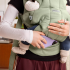 Бебешка носилка BabyBjorn, дръжка, четкана материя, светло зелено - 4