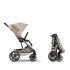 Carucior 3 in 1 Balios S Lux pentru copii, cu landou pliabil si scoica auto Cloud G3 Plus, Almond Beige cu cadru Taupe - 7