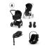 Carucior 4 in 1 Balios S Lux pentru copii, cu landou pliabil, scoica auto Cloud G3 Plus si baza, Moon Black cu cadru Black - 1