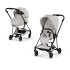 Carucior 2 in 1 pentru copii Cybex Mios Style, premium, City Grey cu cadru Matt Black - 1