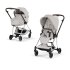 Carucior 2 in 1 pentru copii Cybex Mios Style, premium, City Grey cu cadru Chrome - 1