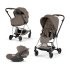 Carucior 3 in 1 pentru copii Cybex Mios Style, premium, Coconut Brown cu cadru Chrome - 1