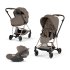Carucior 3 in 1 pentru copii Cybex Mios Style, premium, Coconut Brown cu cadru Rosegold - 1