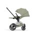 Carucior 3 in 1 pentru copii Cybex Priam Style, cu landou si scoica Cloud T Plus, Sage Green cu cadru Chrome - 6