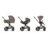 Carucior 3 in 1 pentru copii Cybex Priam Style, cu landou si scoica Cloud T Plus, Coconut Brown cu cadru Matt Black - 2