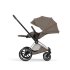 Carucior 3 in 1 pentru copii Cybex Priam Style, cu landou si scoica Cloud T Plus, Coconut Brown cu cadru Chrome - 6