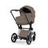 Carucior 3 in 1 pentru copii Cybex Priam Style, cu landou si scoica Cloud T Plus, Coconut Brown cu cadru Chrome - 13