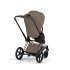 Carucior 3 in 1 pentru copii Cybex Priam Style, cu landou si scoica Cloud T Plus, Coconut Brown cu cadru Chrome - 10