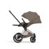 Carucior 3 in 1 pentru copii Cybex Priam Style, cu landou si scoica Cloud T Plus, Coconut Brown cu cadru Rosegold - 6